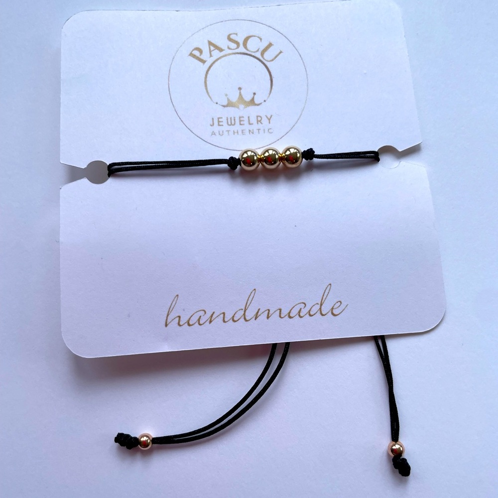 Handmade bracelets with gold plated beads